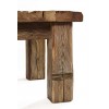 drewniany stolik ze starego drewna ciosanego ręcznie-lekko bielony
